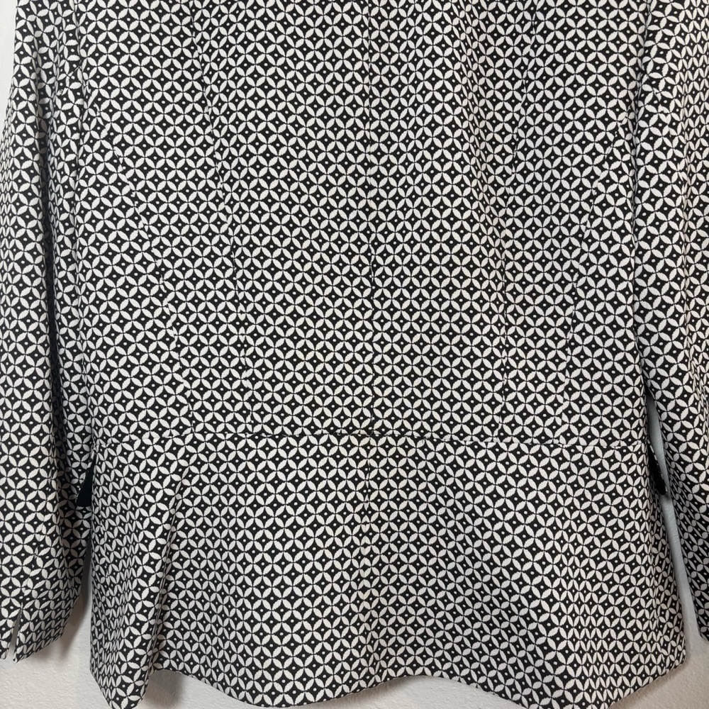 Kasper Women's Black and White Blazer Size 8 Monochrome Patterned - Picture 7 of 11